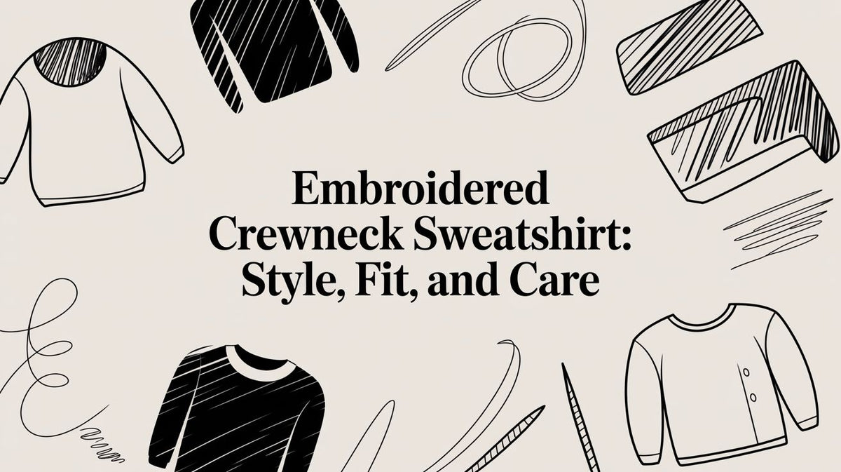 Embroidered Crewneck Sweatshirt: Style, Fit, and Care