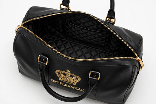 DM-FlexWear Crown Embroidered Duffle Bag — Black