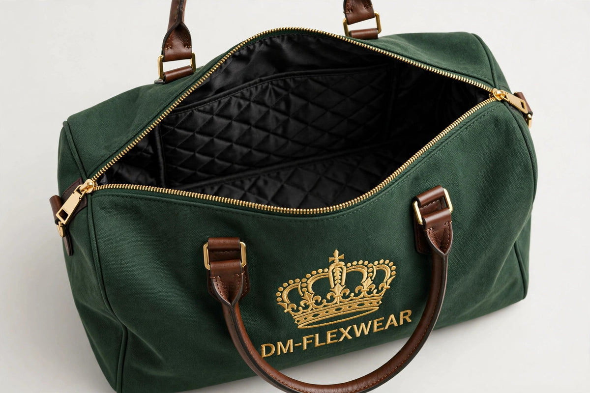 DM-FlexWear Crown Embroidered Duffle Bag — Green