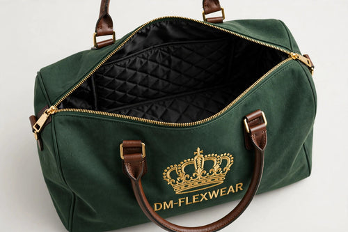 DM-FlexWear Crown Embroidered Duffle Bag — Green