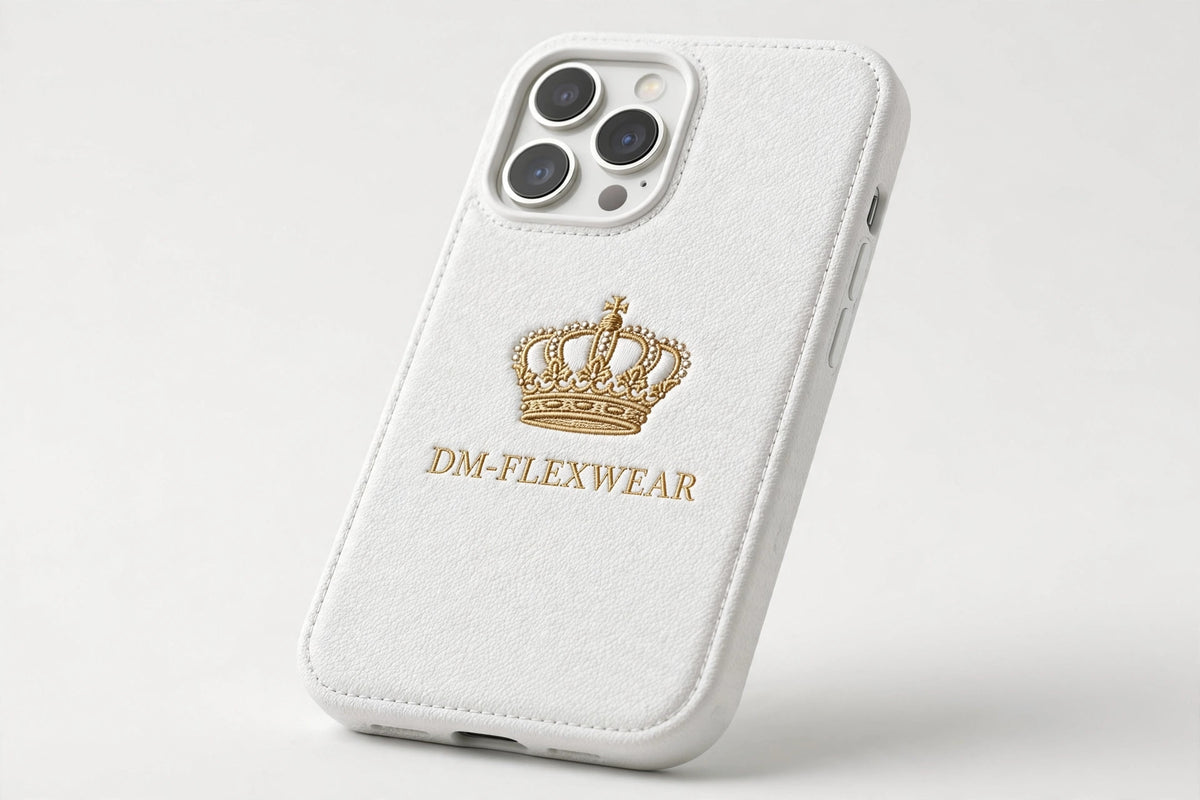 DM-FlexWear Crown iPhone Case – White