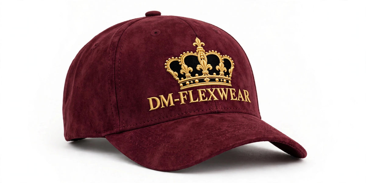 DM-FlexWear Gold Crown Cap – Burgundy