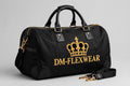 DM-FlexWear Crown Embroidered Duffle Bag — Black