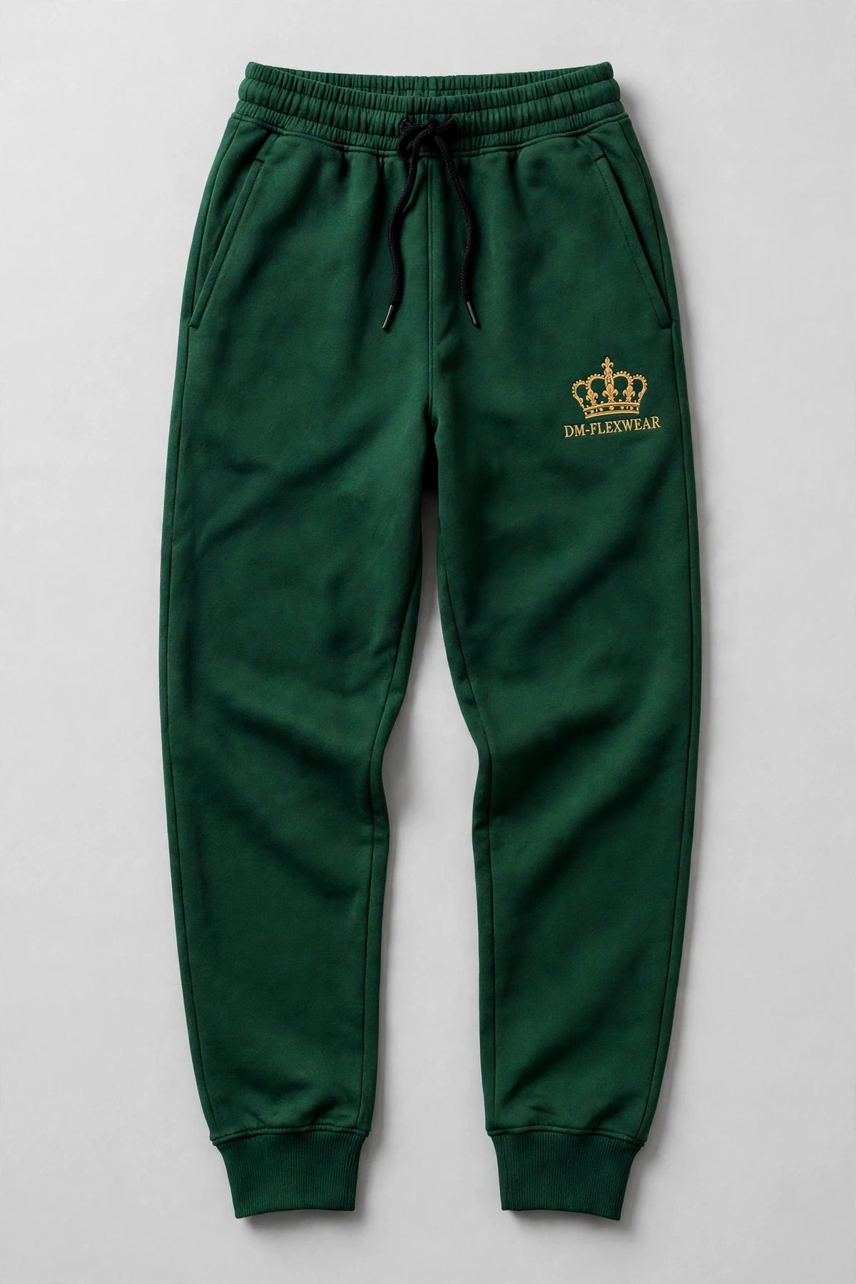 DM-FlexWear Crown Embroidered Joggers — Green