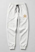 DM-FlexWear Crown Embroidered Joggers — White