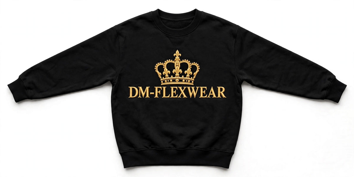 DM-FlexWear Gold Crown Sweatshirt – Black