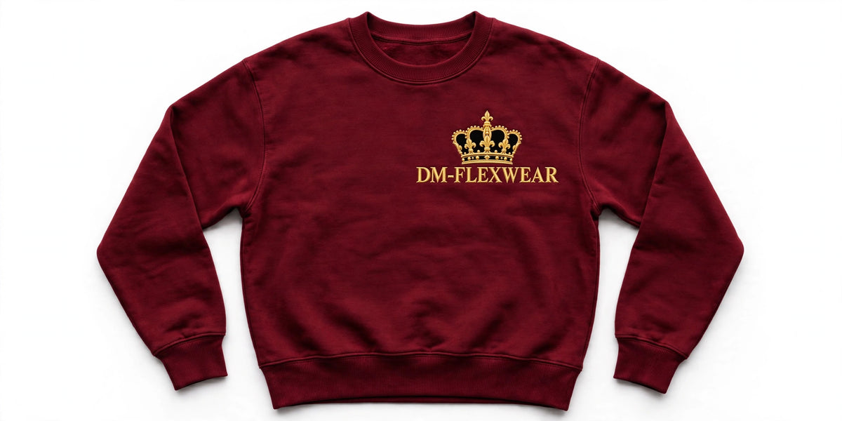 DM-FlexWear Gold Crown Sweatshirt – Burgundy