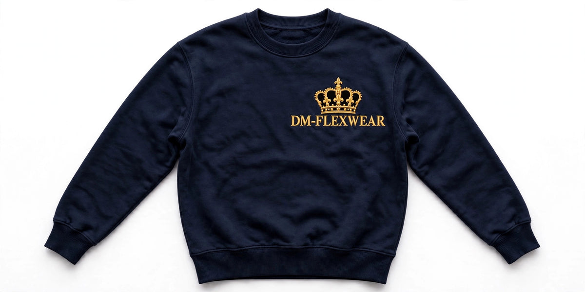 DM-FlexWear Gold Crown Sweatshirt – Navy