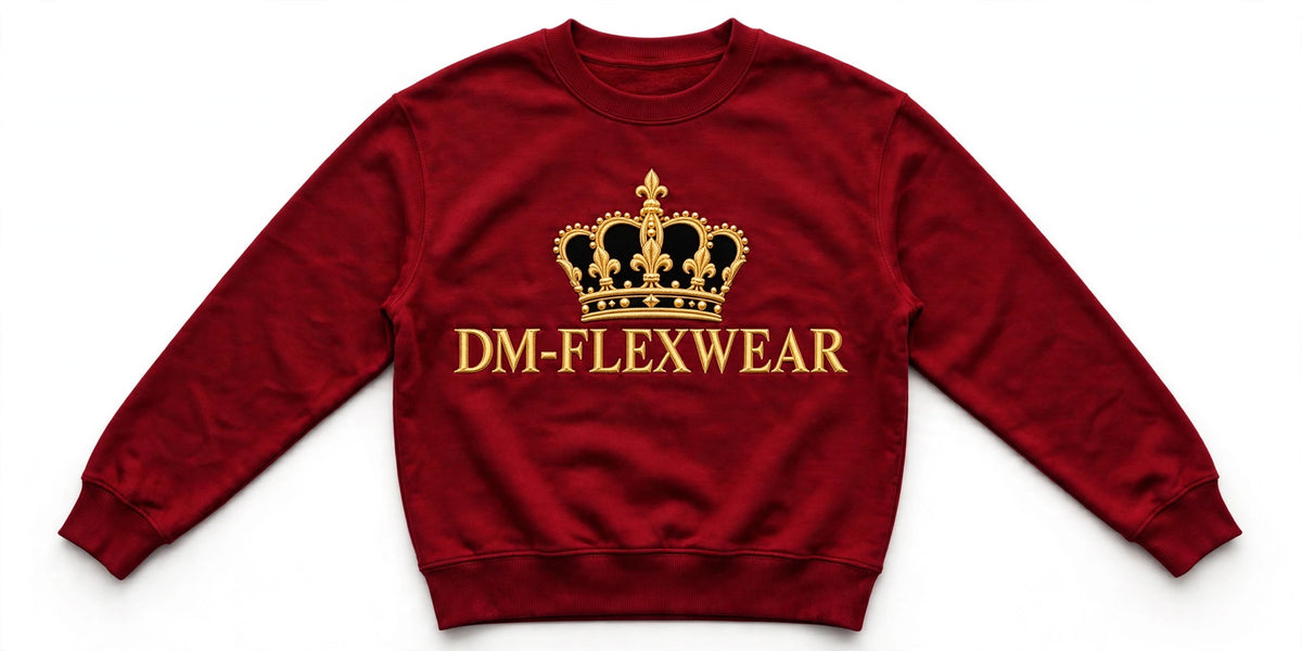 DM-FlexWear Gold Crown Sweatshirt – Red