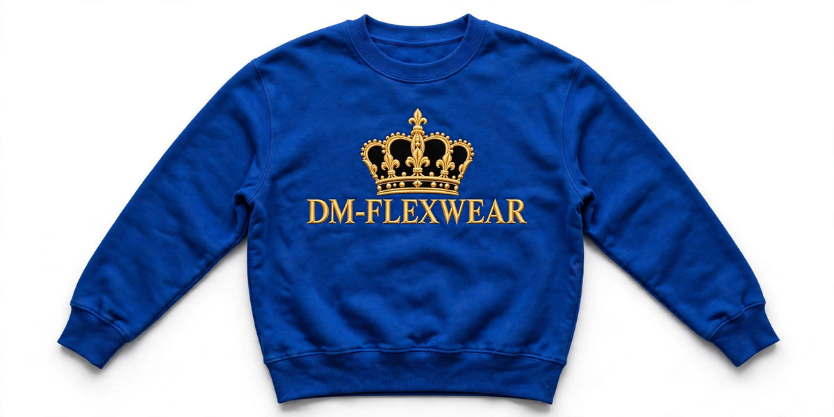 DM-FlexWear Gold Crown Sweatshirt – Royal Blue