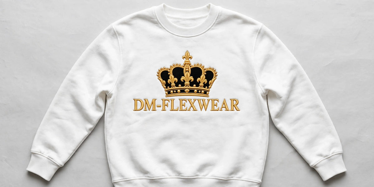 DM-FlexWear Gold Crown Sweatshirt – White