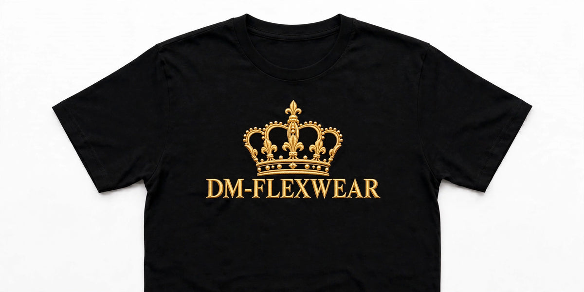 DM-FlexWear Gold Crown T-Shirt – Black