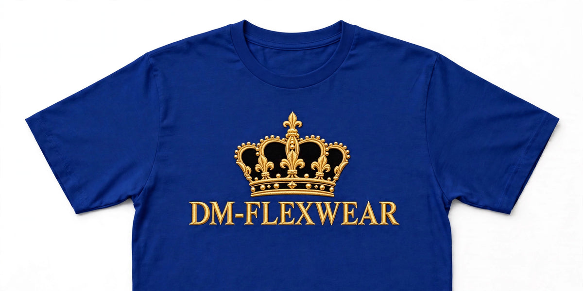 DM-FlexWear Gold Crown T-Shirt – Royal Blue