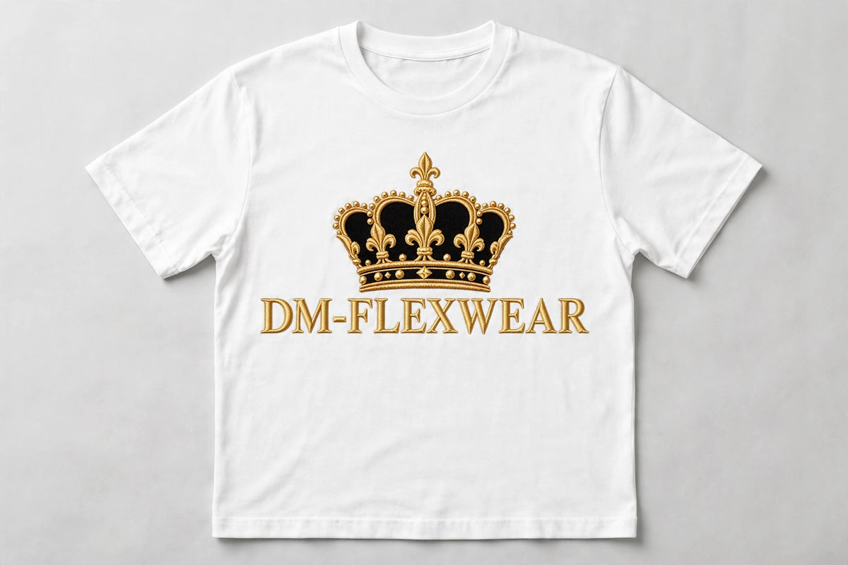 DM-FlexWear Gold Crown T-Shirt – White
