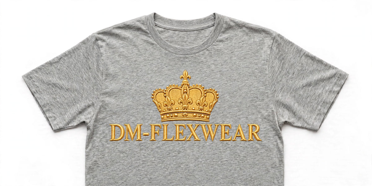 DM-FlexWear Gold Crown T-Shirt – Grey